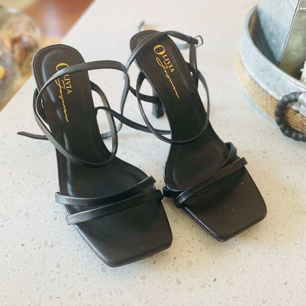 Black Strappy High Heels – Never Worn
